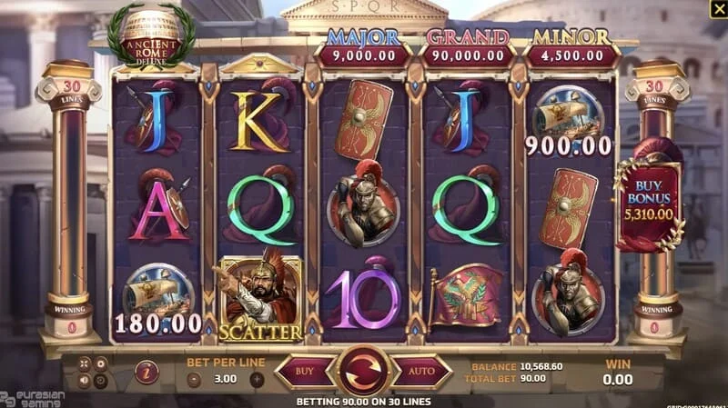 Ancient Rome Deluxe AI - skrini ya bonasi yenye zawadi za ziada